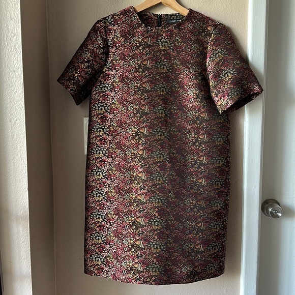 ZARA Jacquard Short Sleeve Oversized Tunic Shift Dress - Picture 6 of 11